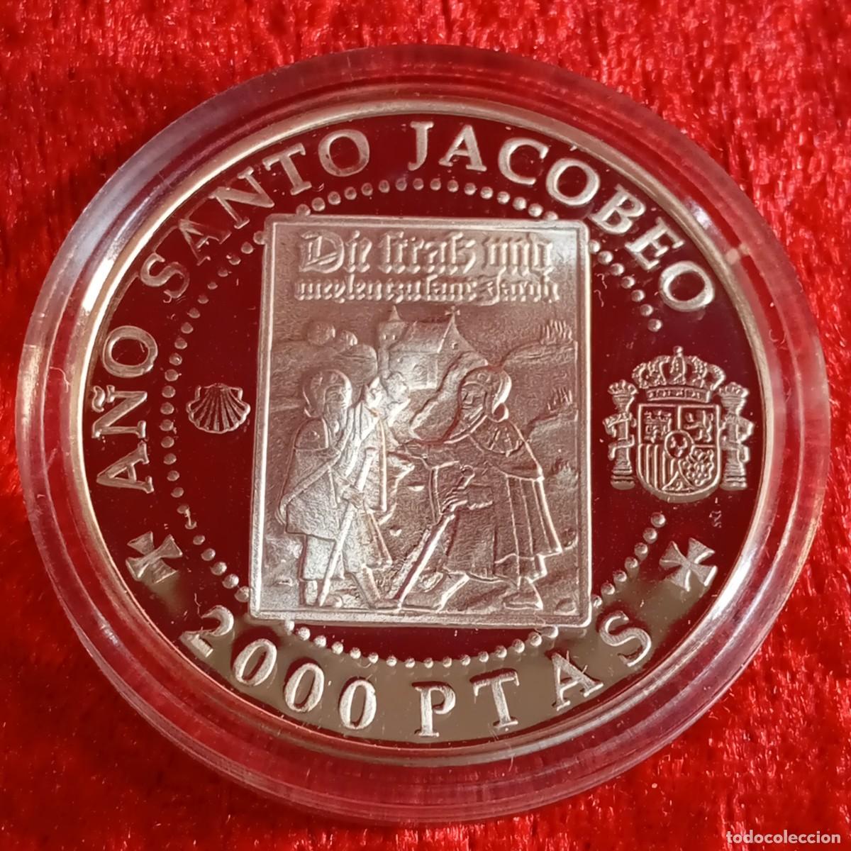 Monedas Juan Carlos I: MONEDA PLATA - OCHO REALES - PEREGRINOS ALEMANES EN LA RUTA JACOBEA - 1993 - 27 GRAMOS PLATA / 54