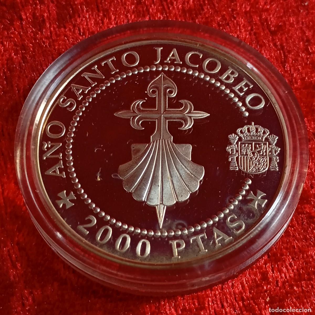 Monedas Juan Carlos I: MONEDA PLATA - OCHO REALES - CRUZ DE SANTIAGO Y VENERA - A&Ntilde;O SANTO - 1993 - 27 GRAMOS PLATA / 55
