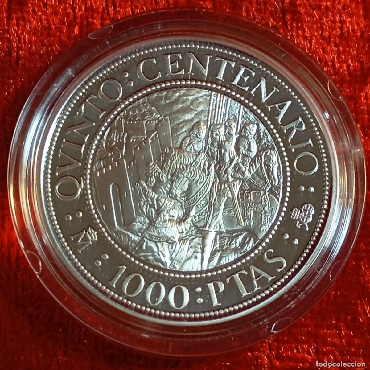 Monedas Juan Carlos I: MONEDA PLATA - QUINTO CENTENARIO - 1989 - ESPA&Ntilde;A - 1000 PTAS - 13,5 GRAMOS PLATA / 59