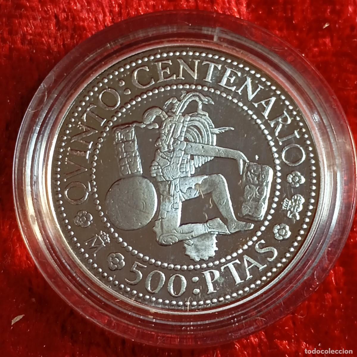 Monedas Juan Carlos I: MONEDA PLATA - QUINTO CENTENARIO - 1989 - ESPA&Ntilde;A - 500 PTAS - 6,75 GRAMOS PLATA / 60