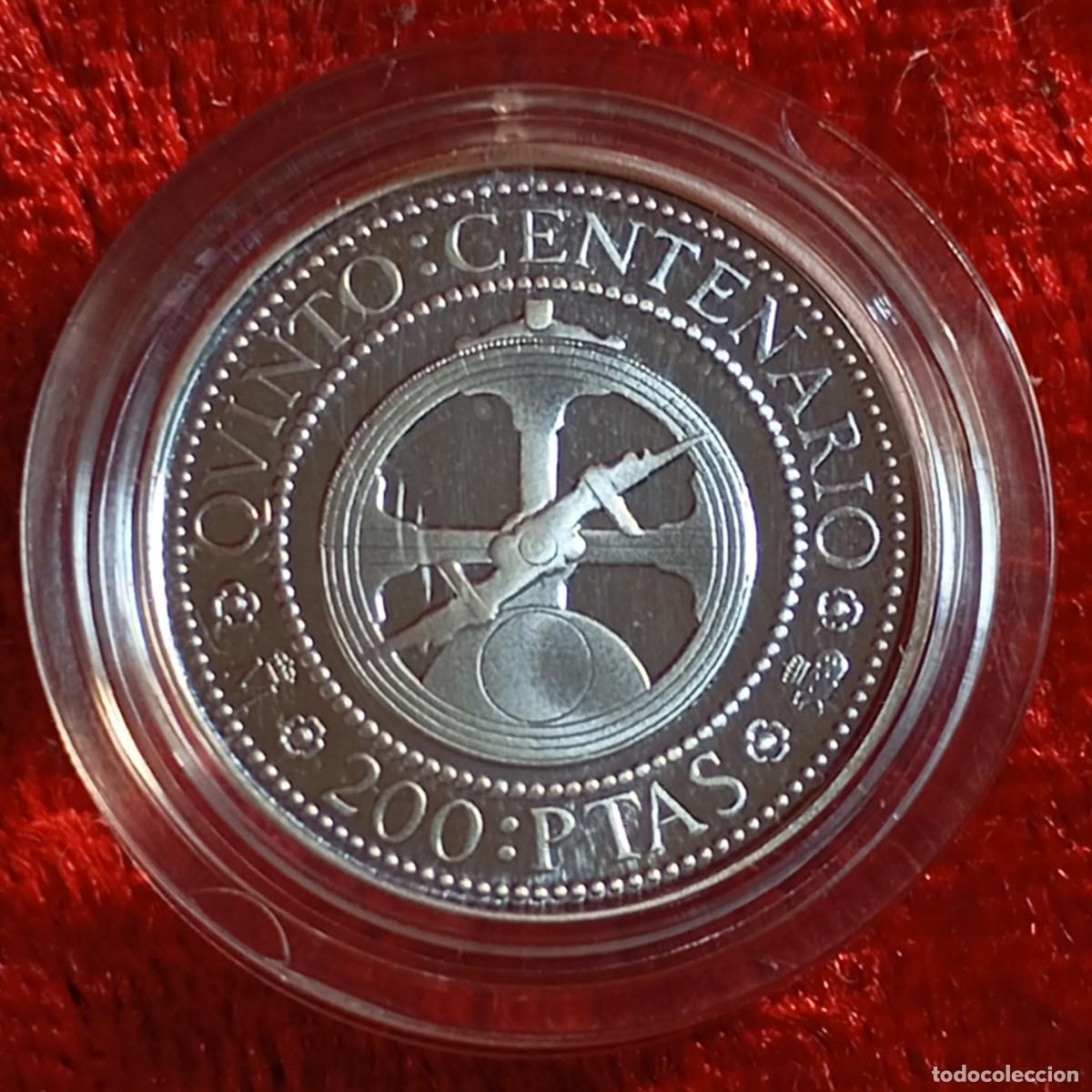 Monedas Juan Carlos I: MONEDA PLATA - QUINTO CENTENARIO - 1989 - ESPA&Ntilde;A - 200 PTAS - 3,37 GRAMOS PLATA / 61