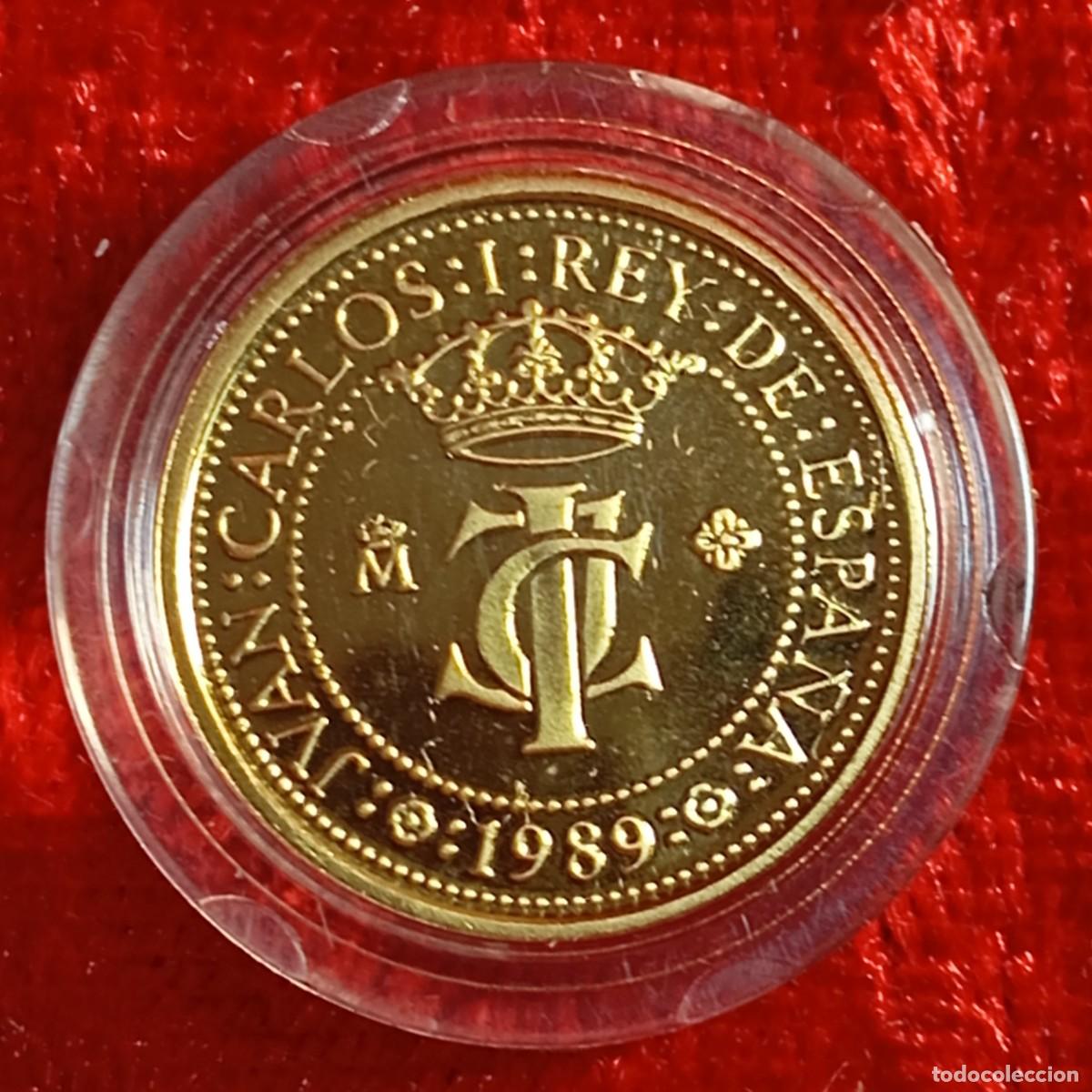 Monedas Juan Carlos I: MONEDA ORO - LEY 999 MIL&Eacute;SIMAS - QUINTO CENTENARIO - 10.000 PTAS - 1989 - 3,37 GRAMOS / 75