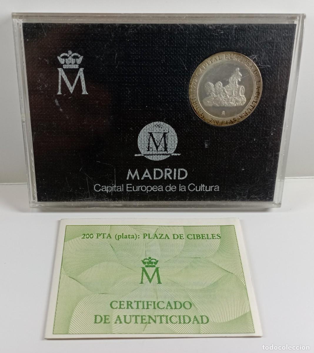 Monedas Juan Carlos I: Estuche con moneda de Espa&ntilde;a 200 pesetas 1992 de plata