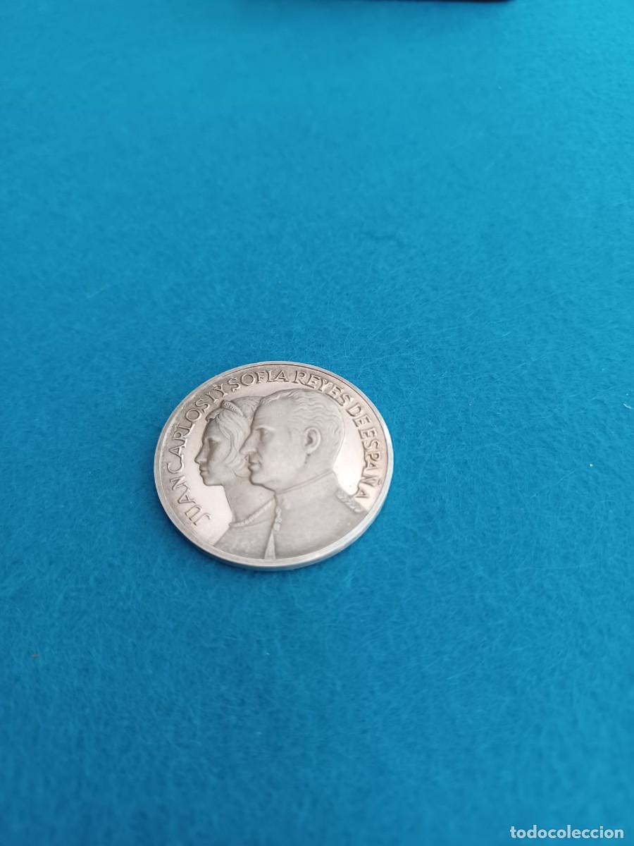 Monedas Juan Carlos I: Moneda plata Reyes Juan Carlos y Sof&iacute;a