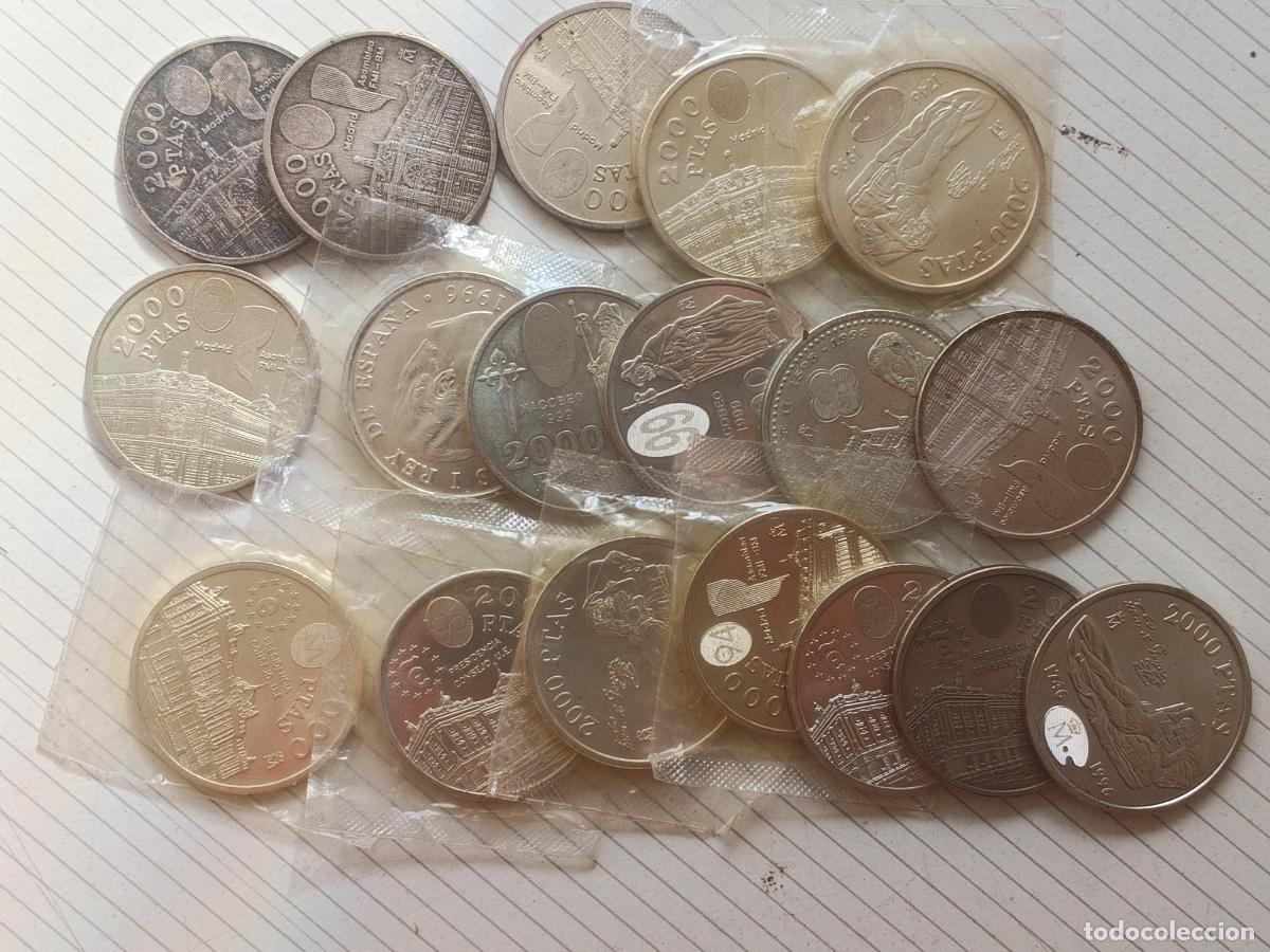 Coins Juan Carlos I: 18 MONEDAS DE 2000 PESETAS, PLATA
