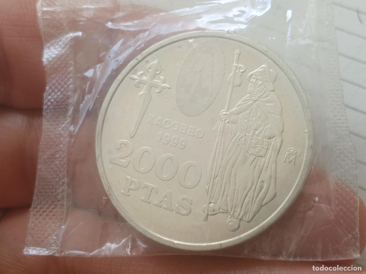 Monedas Juan Carlos I: 2000 pesetas de plata de 1999 precintada
