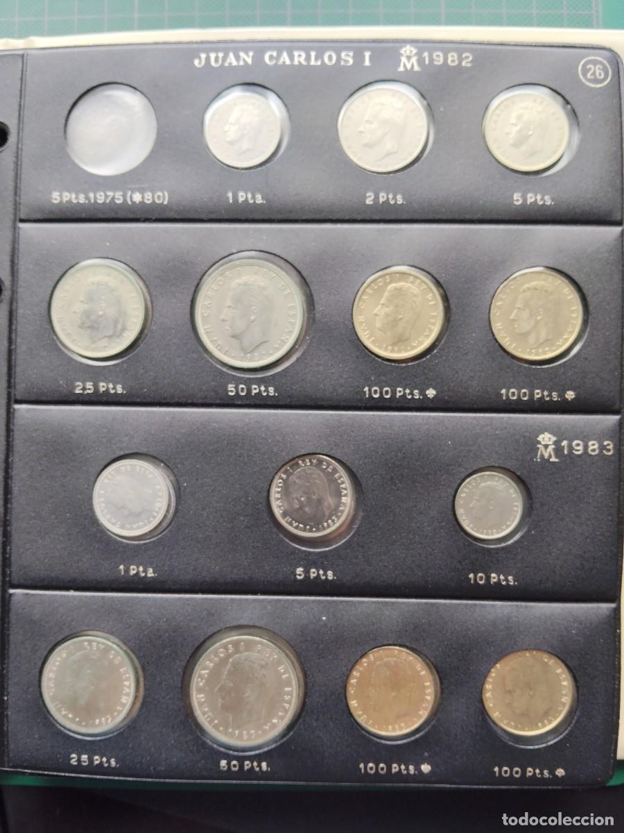 Monedas Juan Carlos I: HOJA PARDO: MONEDAS JUAN CARLOS 1982 - 1983 / SIN CIRCULAR