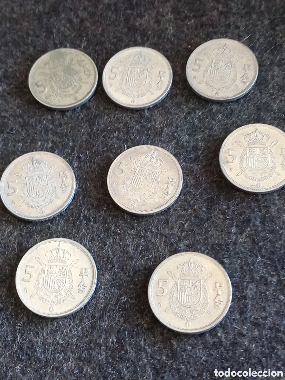 Monedas Juan Carlos I: Lote de monedas de 5 pesetas del a&ntilde;o 1984
