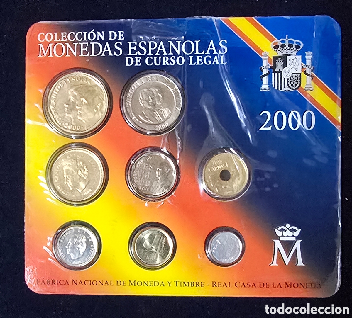 Monedas Juan Carlos I: Set oficial de la FNMT de Monedas del a&ntilde;o 2000 sc