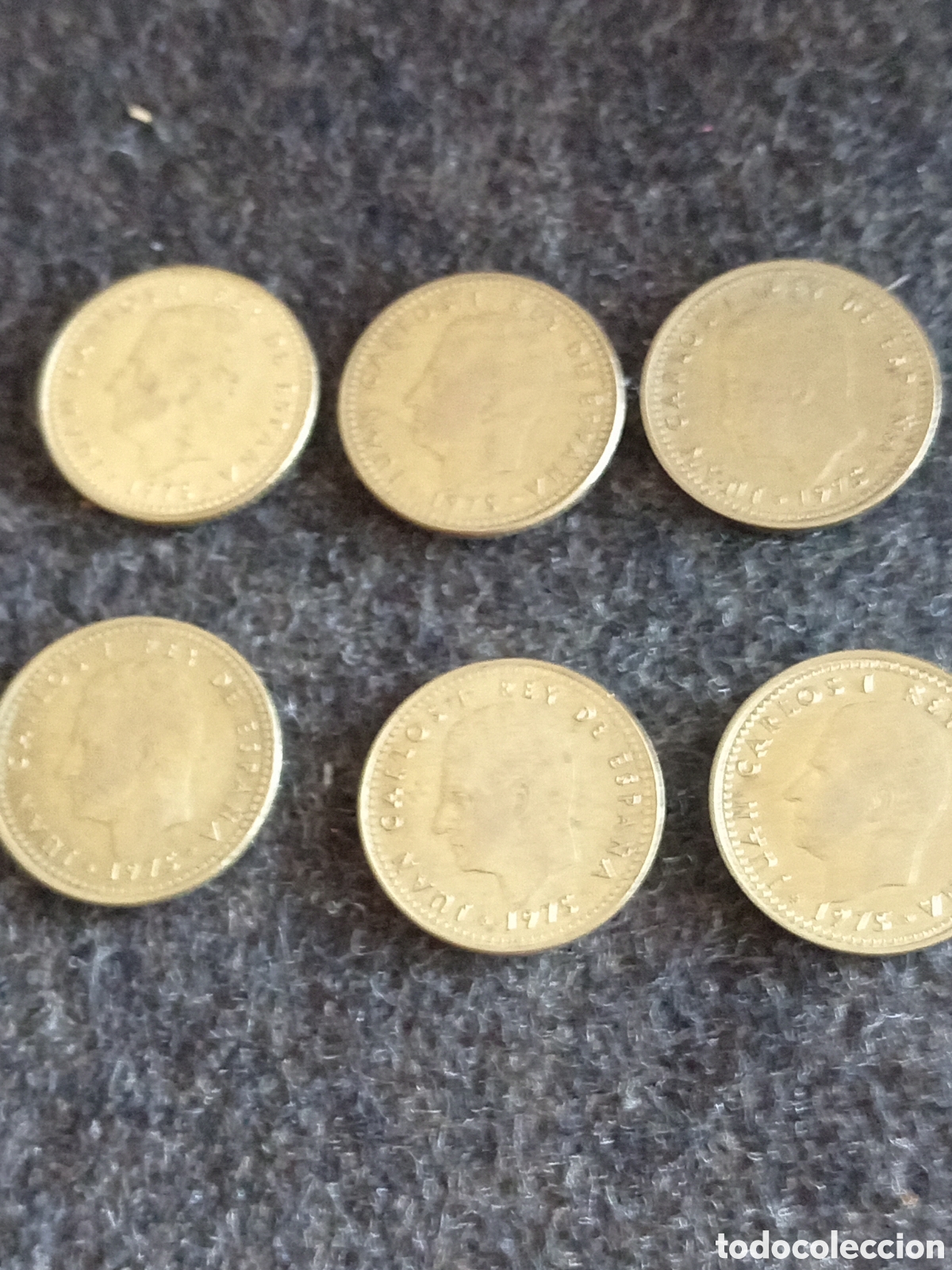 Monedas Juan Carlos I: Lote de monedas de 1 peseta Espa&ntilde;a