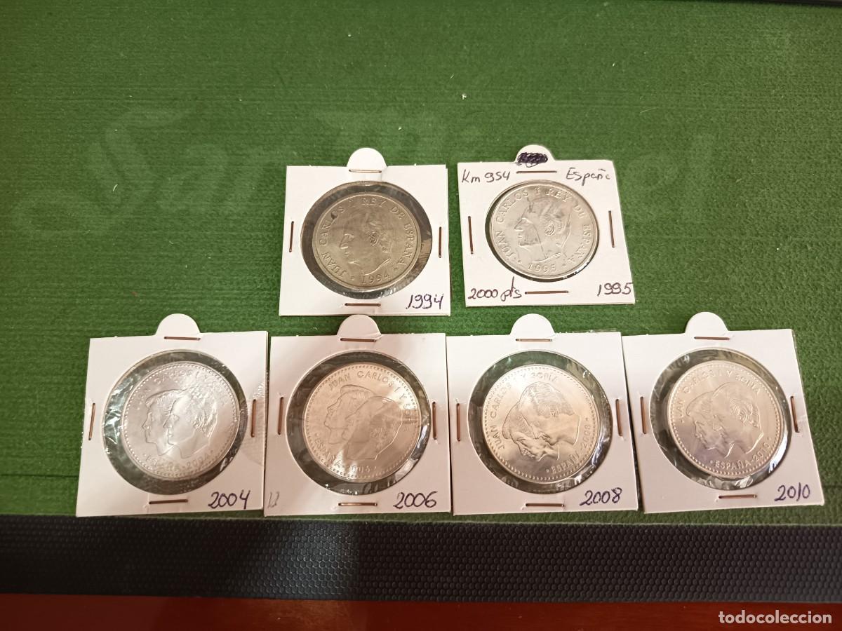 Monedas Juan Carlos I: LOTE DE MONEDAS DE 2000 PESETAS Y 12 EUROS DE PLATA
