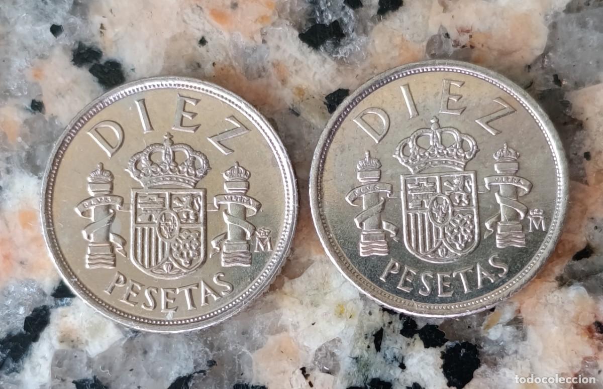 Monedas Juan Carlos I: Monedas de Juan Carlos I 10 pesetas a&ntilde;o 1983 y 1985 sin circular