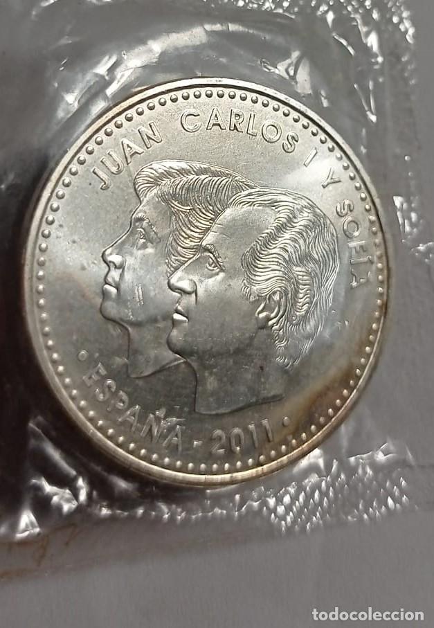 Monedas Juan Carlos I: MONEDA PLATA 20 EUROS JUAN CARLOS I y SOFIA 2011. BOLSA ORIGINAL
