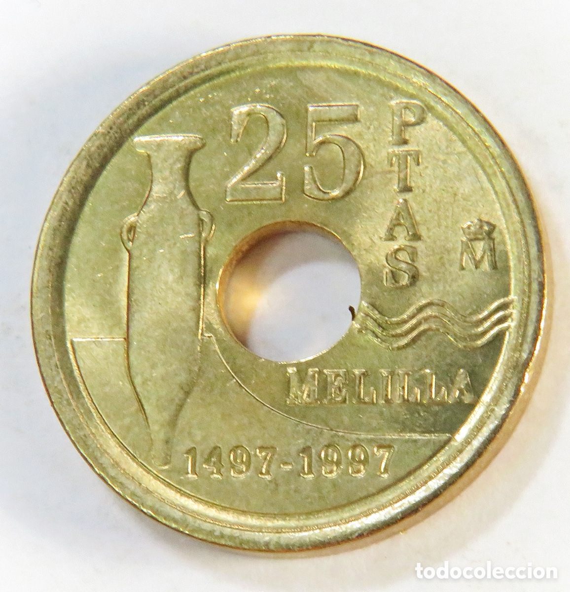 Monedas Juan Carlos I: 25 Pesetas 1997 Melilla SC - Serie Comunidades y Ciudades Aut&oacute;nomas - Sin Circular