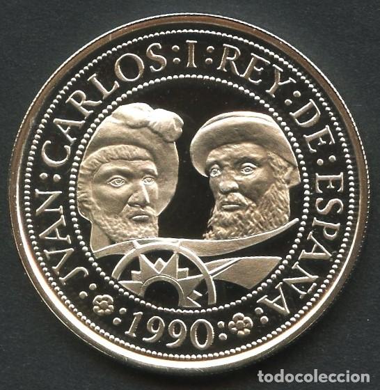 Monedas Juan Carlos I: MONEDA DE PLATA, MONEDAS QUINTO CENTENARIO, VALOR: 1000 PESETAS, 1990, FDC MATE