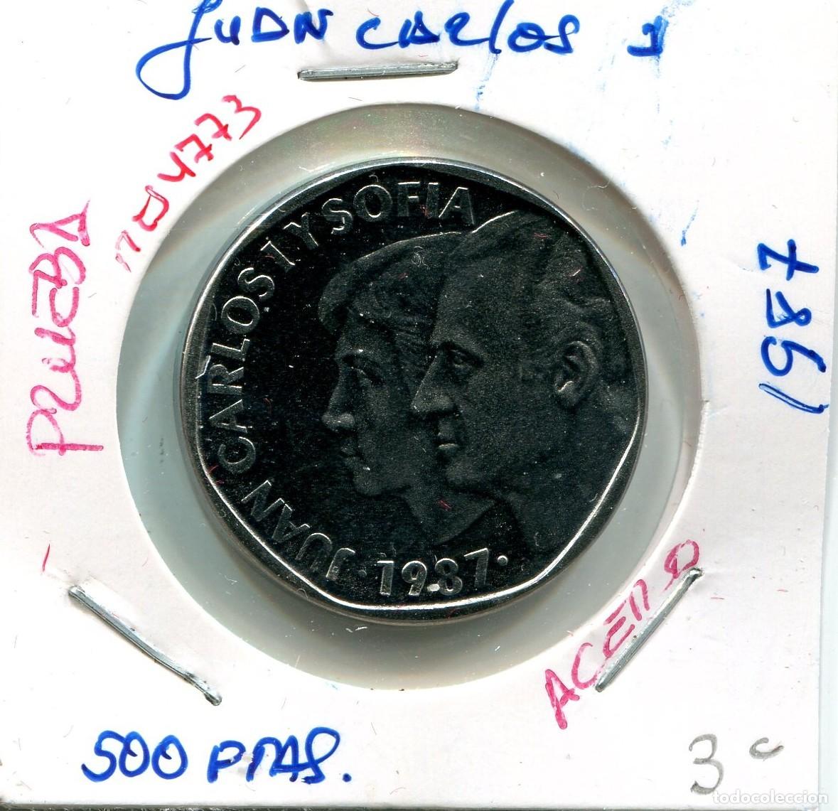 Monedas Juan Carlos I: 500 PESETAS JUAN CARLOS I A&Ntilde;O 1987 ( PRUEBA , ACERO ) ( MES4773 )