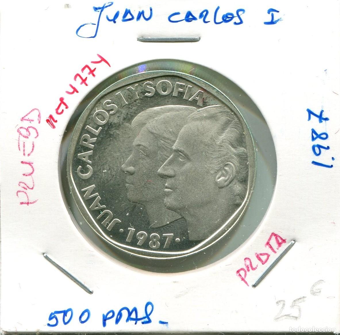 Monedas Juan Carlos I: 500 PESETAS JUAN CARLOS I A&Ntilde;O 1987 ( PRUEBA , PLATA ) ( MES4774 )