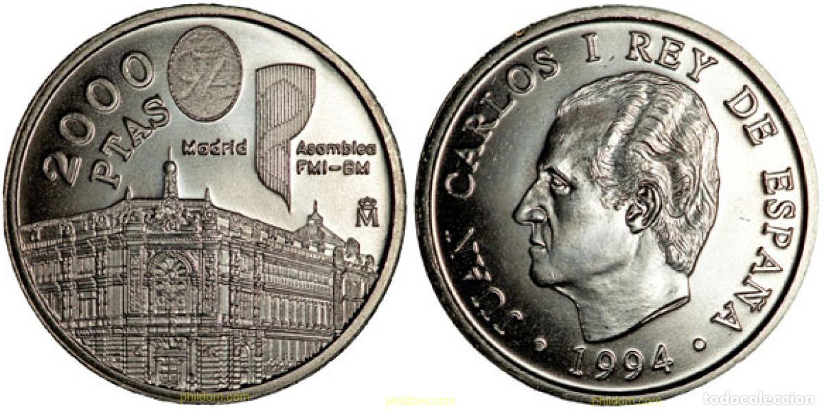 Monedas Juan Carlos I: 1494 ESPA&Ntilde;A 1994 MONEDA CONMEMORATIVA 2000 PTAS. 1994. PLATA.