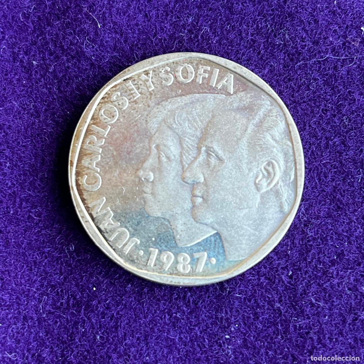 Monedas Juan Carlos I: MONEDA PRUEBA EN PLATA DE 925. ANVERSO. 500 PESETAS DE 1987. PROOF. ORIGINAL. 12,50GR.