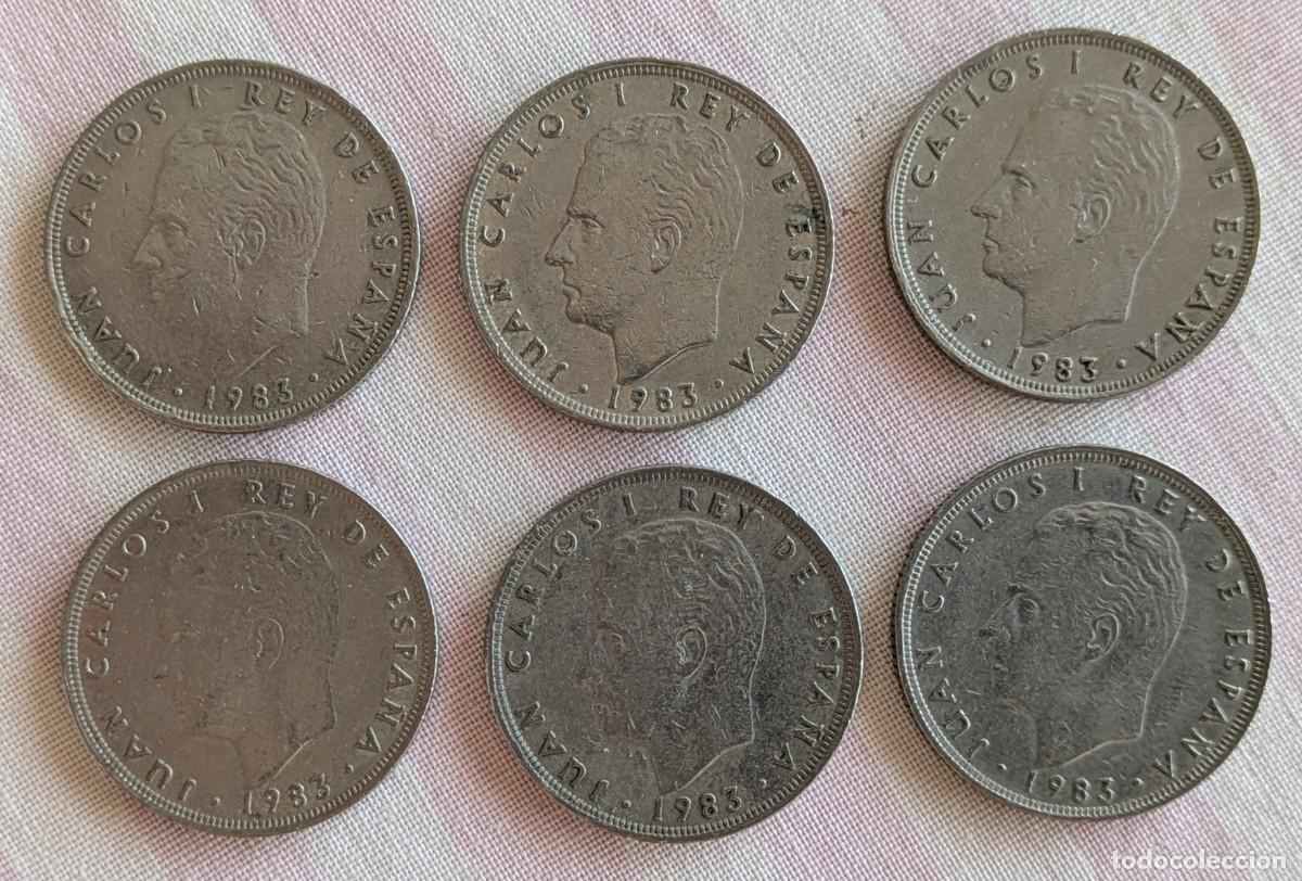 Monedas Juan Carlos I: Lote de 6 monedas de 25 pesetas de 1983 de Juan Carlos I