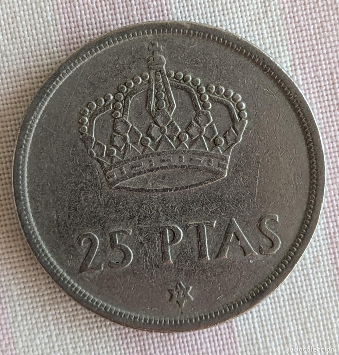 Monedas Juan Carlos I: Moneda de 25 pesetas de 1975 Estrella 76 de Juan Carlos I