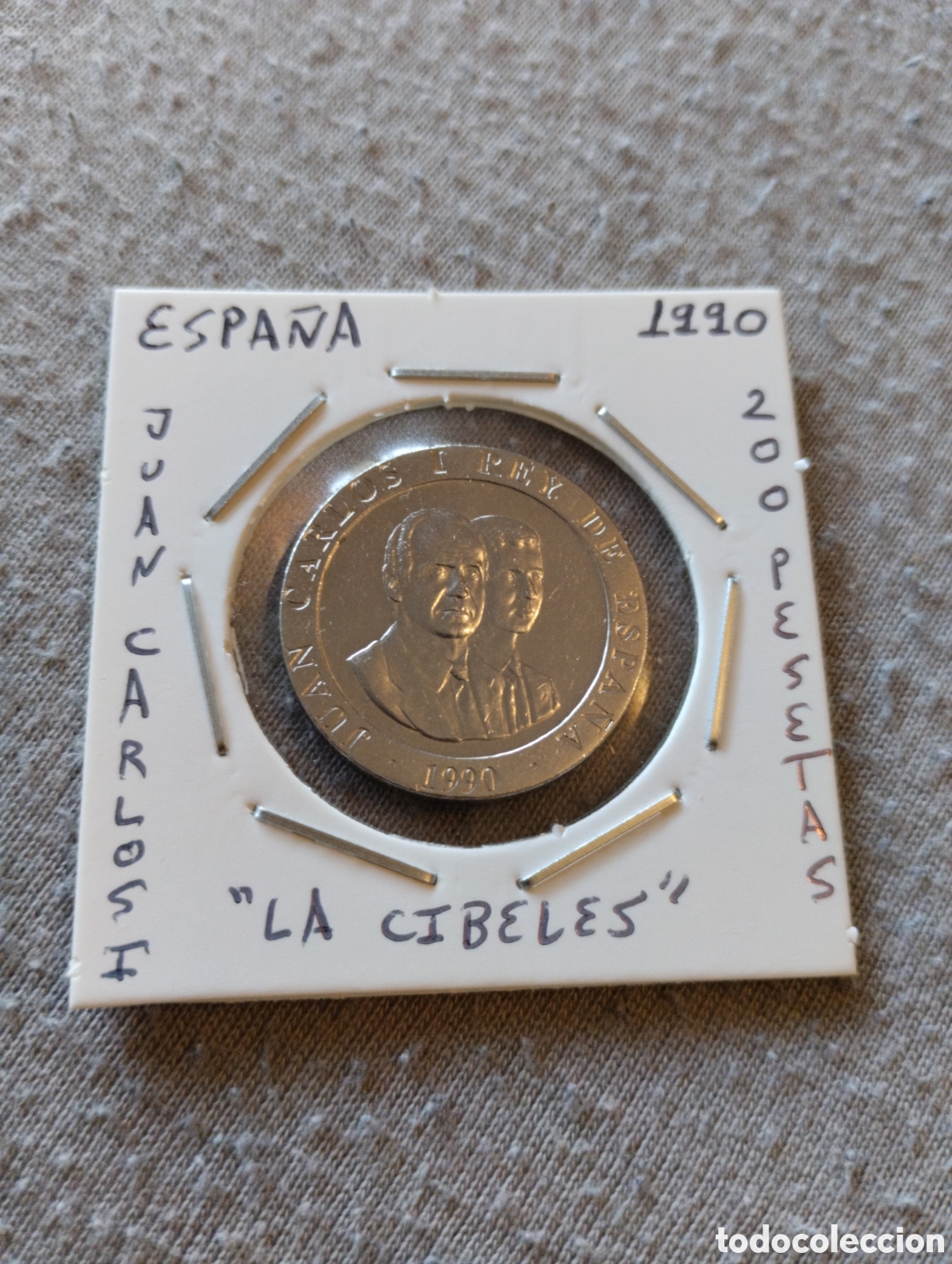 Monedas Juan Carlos I: Moneda 200 pesetas Espa&ntilde;a a&ntilde;o 1990 la Cibeles ebc encartonada