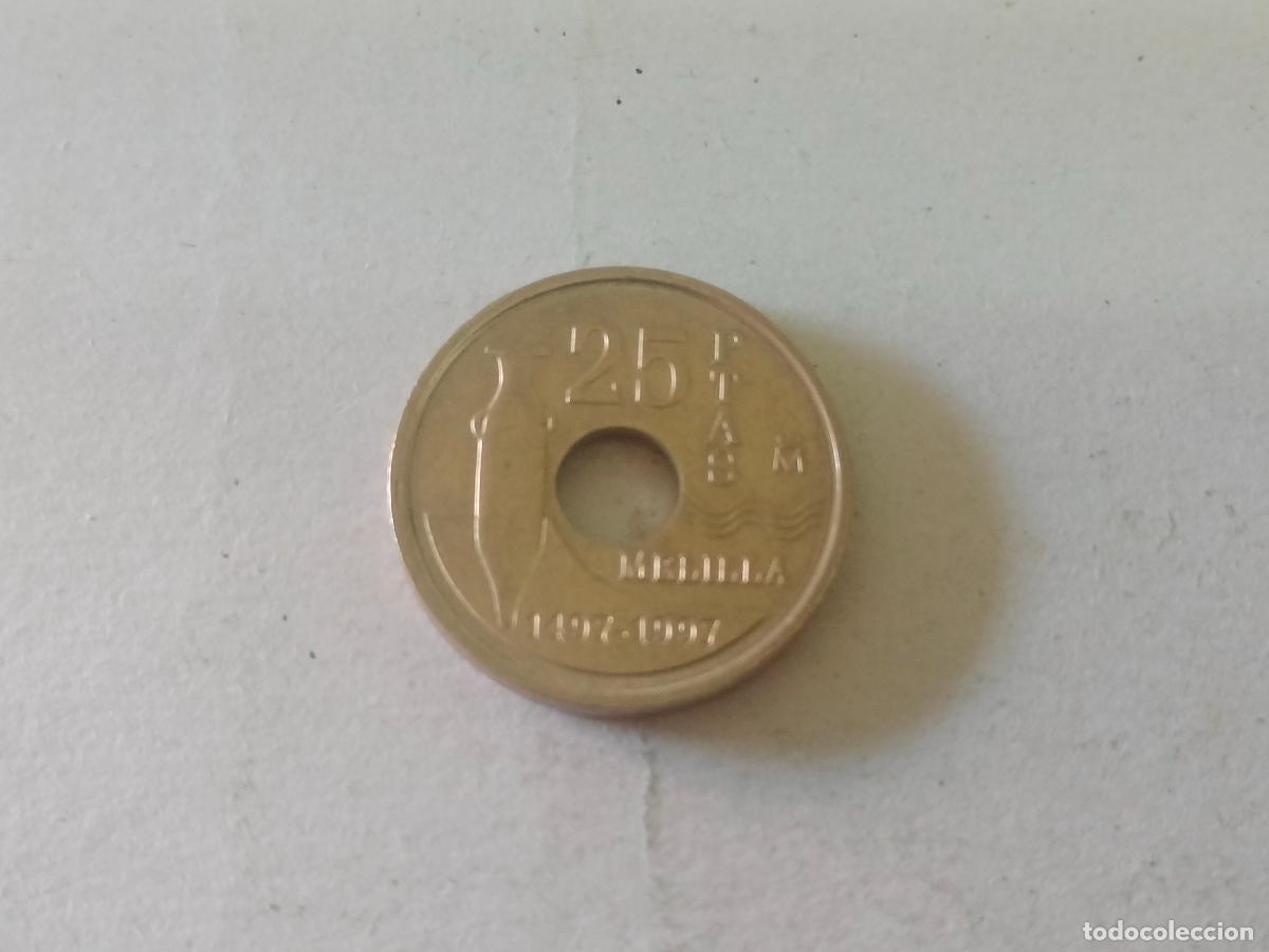 Monedas Juan Carlos I: MONEDA ESPA&Ntilde;A 25 PESETAS JUAN CARLOS I MELILLA A&Ntilde;O 1997