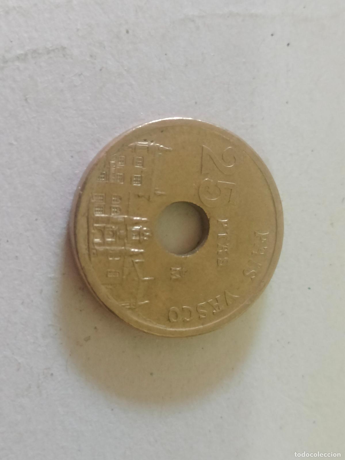 Monedas Juan Carlos I: MONEDA ESPA&Ntilde;A 25 PESETAS JUAN CARLOS I PAIS VASCO A&Ntilde;O 1993