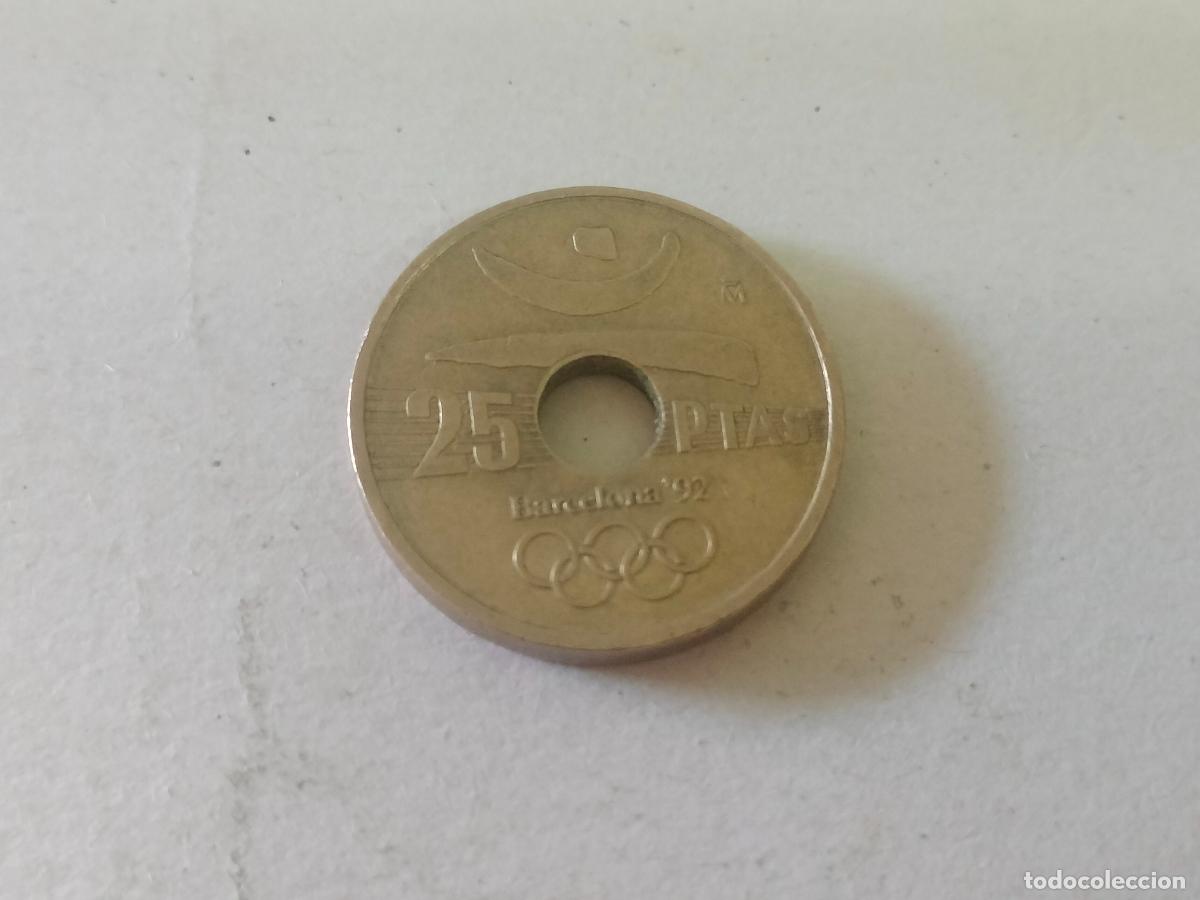 Monedas Juan Carlos I: MONEDA ESPA&Ntilde;A 25 PESETAS JUAN CARLOS I BARCELONA 92A&Ntilde;O 1990