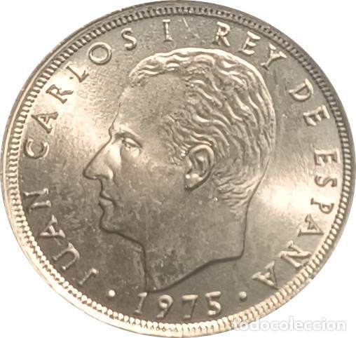Monedas Juan Carlos I: 25 pesetas Juan Carlos I, 1975 estrella 1979, sin circular, S/C encartonada