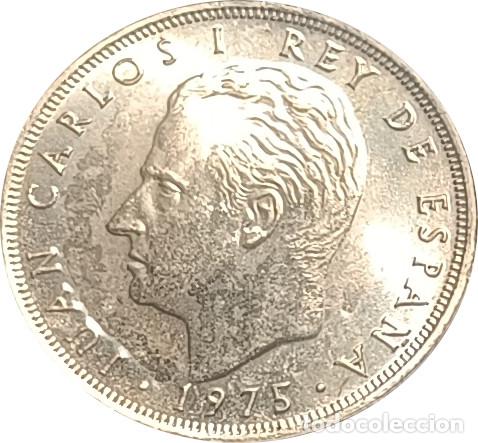 Monedas Juan Carlos I: 25 pesetas Juan Carlos I, 1975 estrella 1980, sin circular, S/C encartonada
