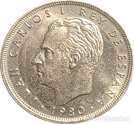Monedas Juan Carlos I: 25 pesetas Juan Carlos I, 1980 estrella 80, Mundial, sin circular, S/C encartonada