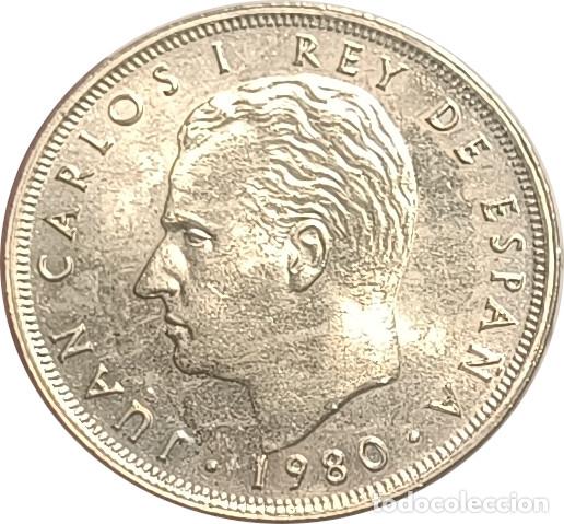 Monedas Juan Carlos I: 25 pesetas Juan Carlos I, 1980 estrella 81, Mundial, sin circular, S/C encartonada