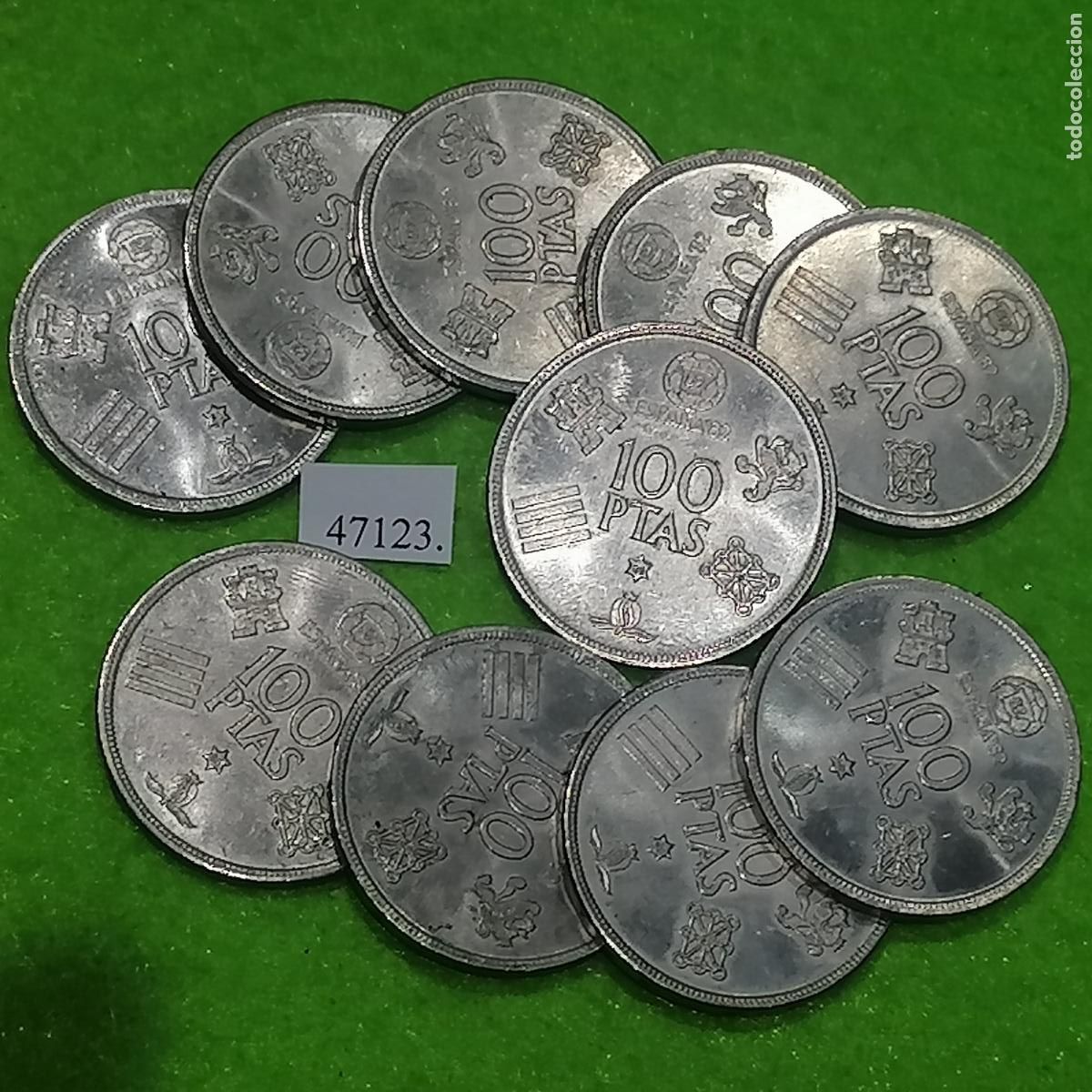 Monedas Juan Carlos I: Lote 10 monedas, Espa&ntilde;a 100 pesetas 1980 80, Juan Carlos I, 1⁰