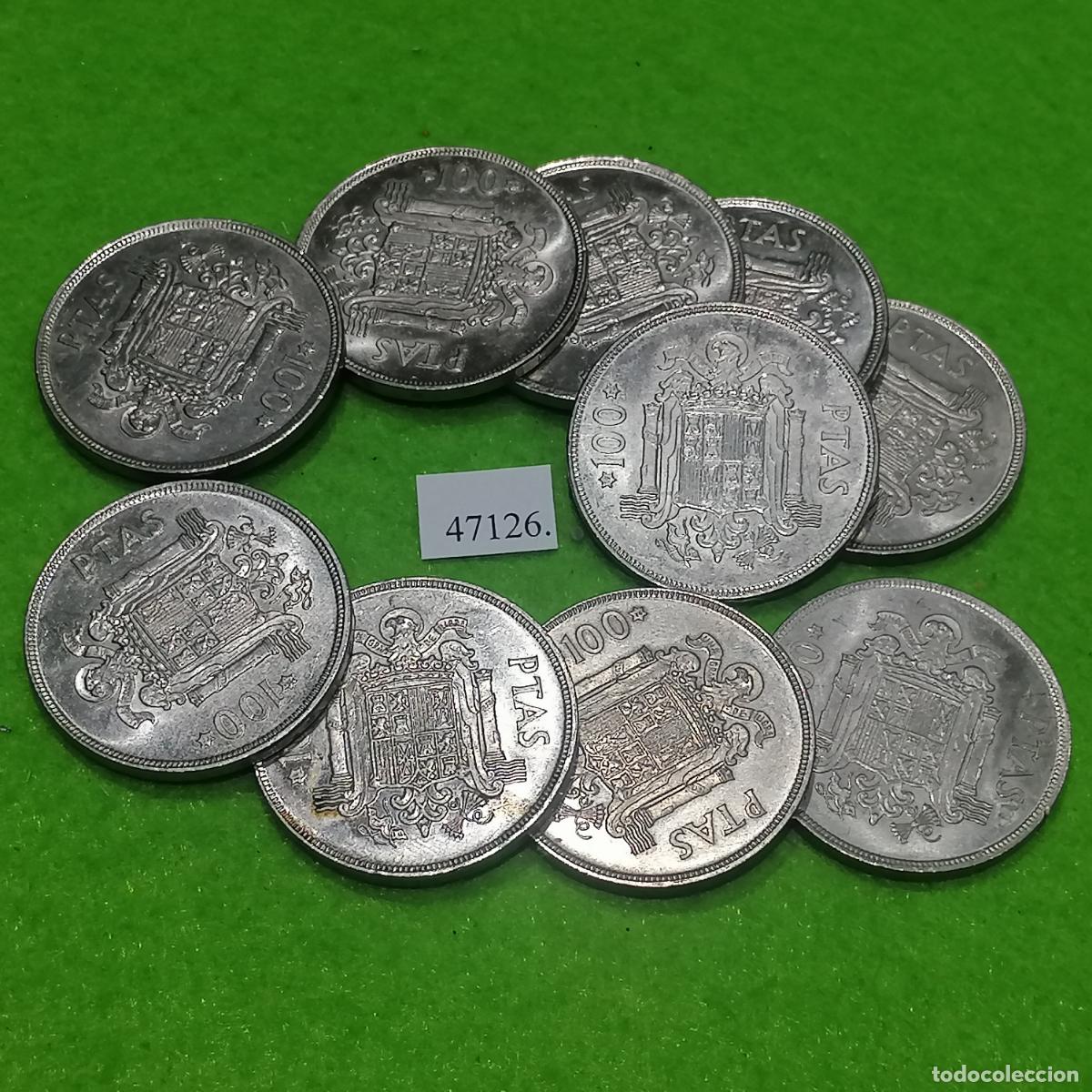 Monedas Juan Carlos I: Lote 10 monedas, Espa&ntilde;a 100 pesetas 1975 76, Juan Carlos I, 1⁰