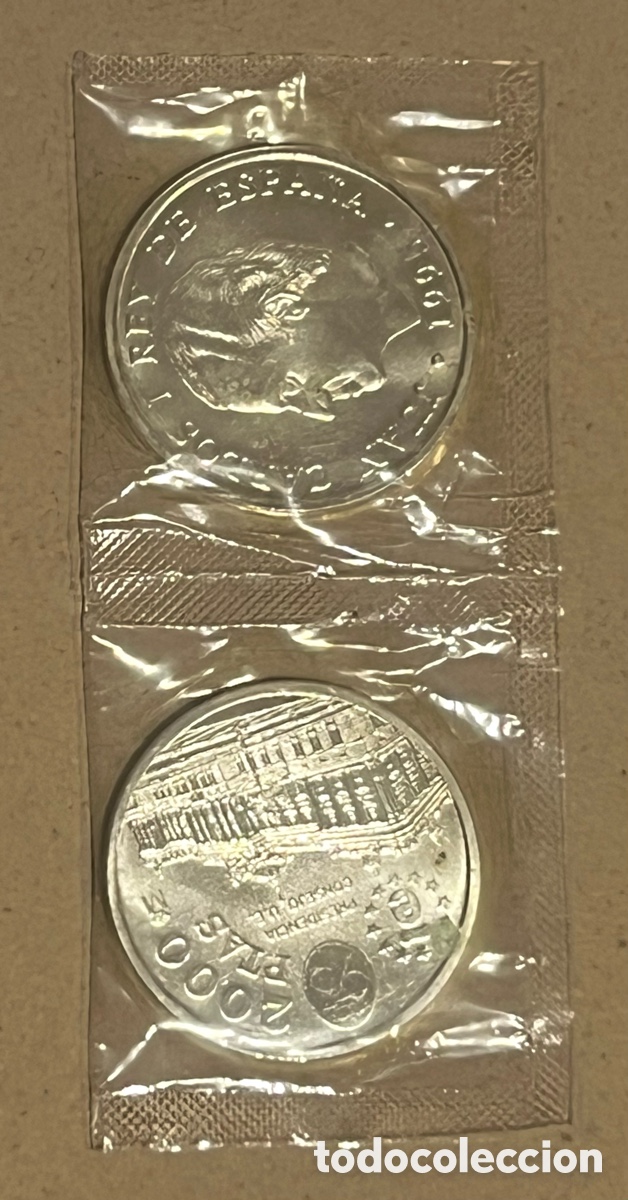 Monedas Juan Carlos I: 2 MONEDAS 2000 PESETAS - A&Ntilde;O 1995 - PRESIDENCIA CONSEJO U.E. PLATA