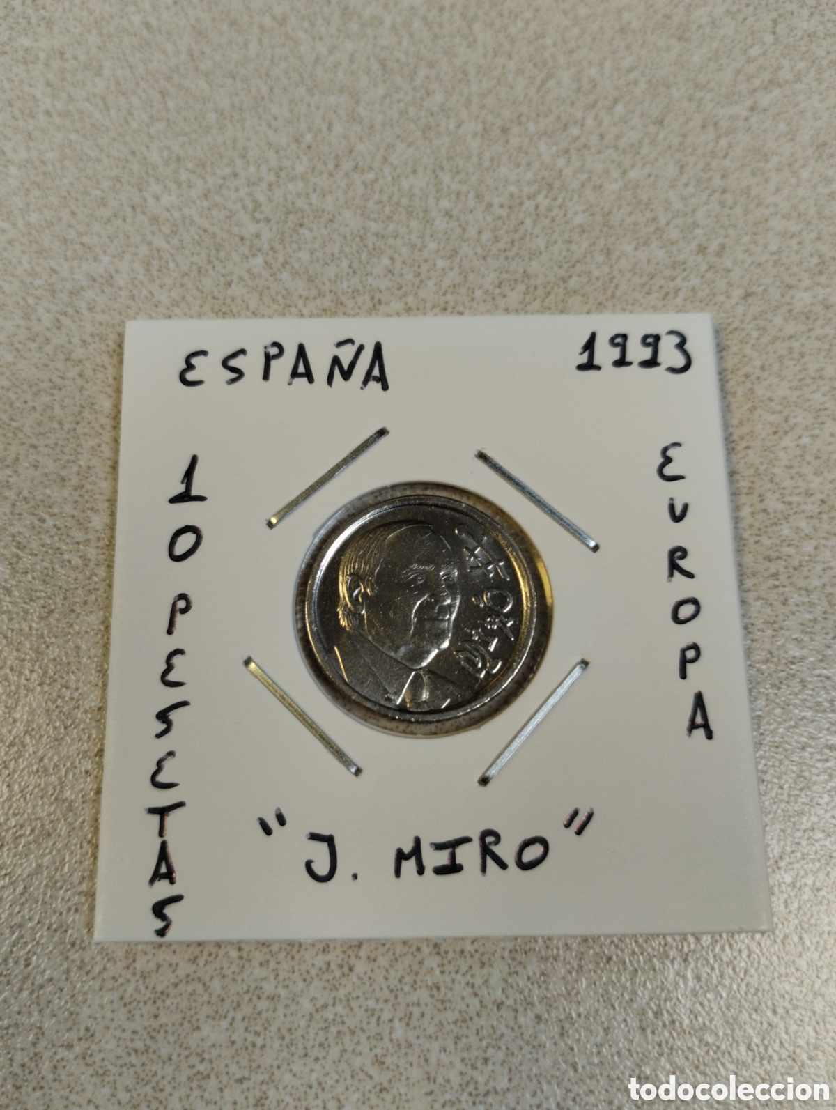 Monedas Juan Carlos I: Moneda de 10 pesetas Espa&ntilde;a a&ntilde;o 1993 Joan Mir&oacute; sin circular encartonada
