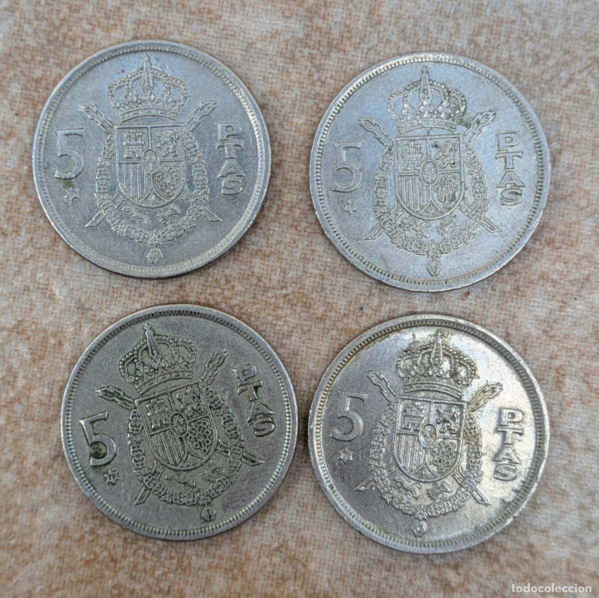 Monedas Juan Carlos I: Lote 4 monedas 1975 de 1975 Estrella 79
