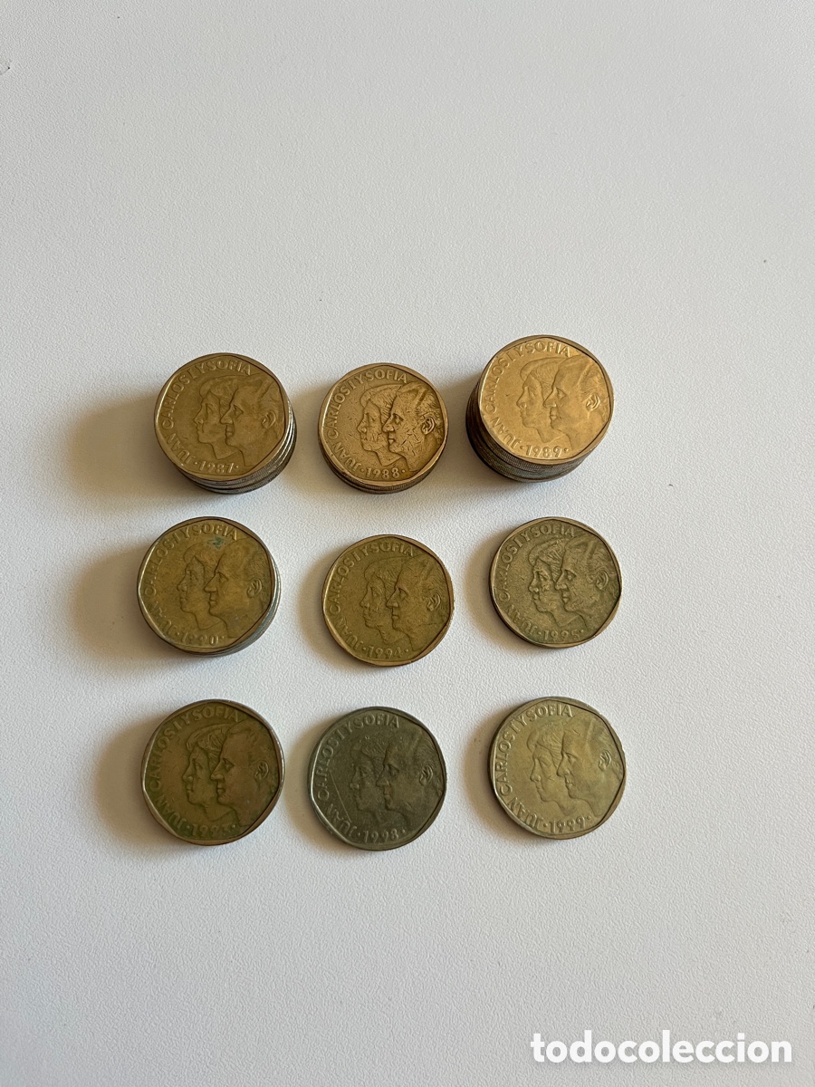 Monedas Juan Carlos I: 21 monedas de 500 pesetas