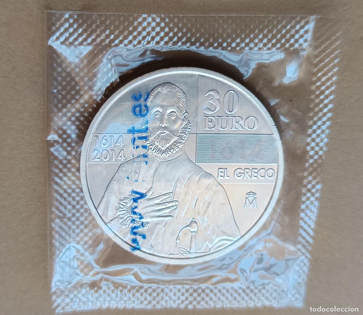 Monedas Juan Carlos I: Moneda de plata 30 euros 2014 el greco