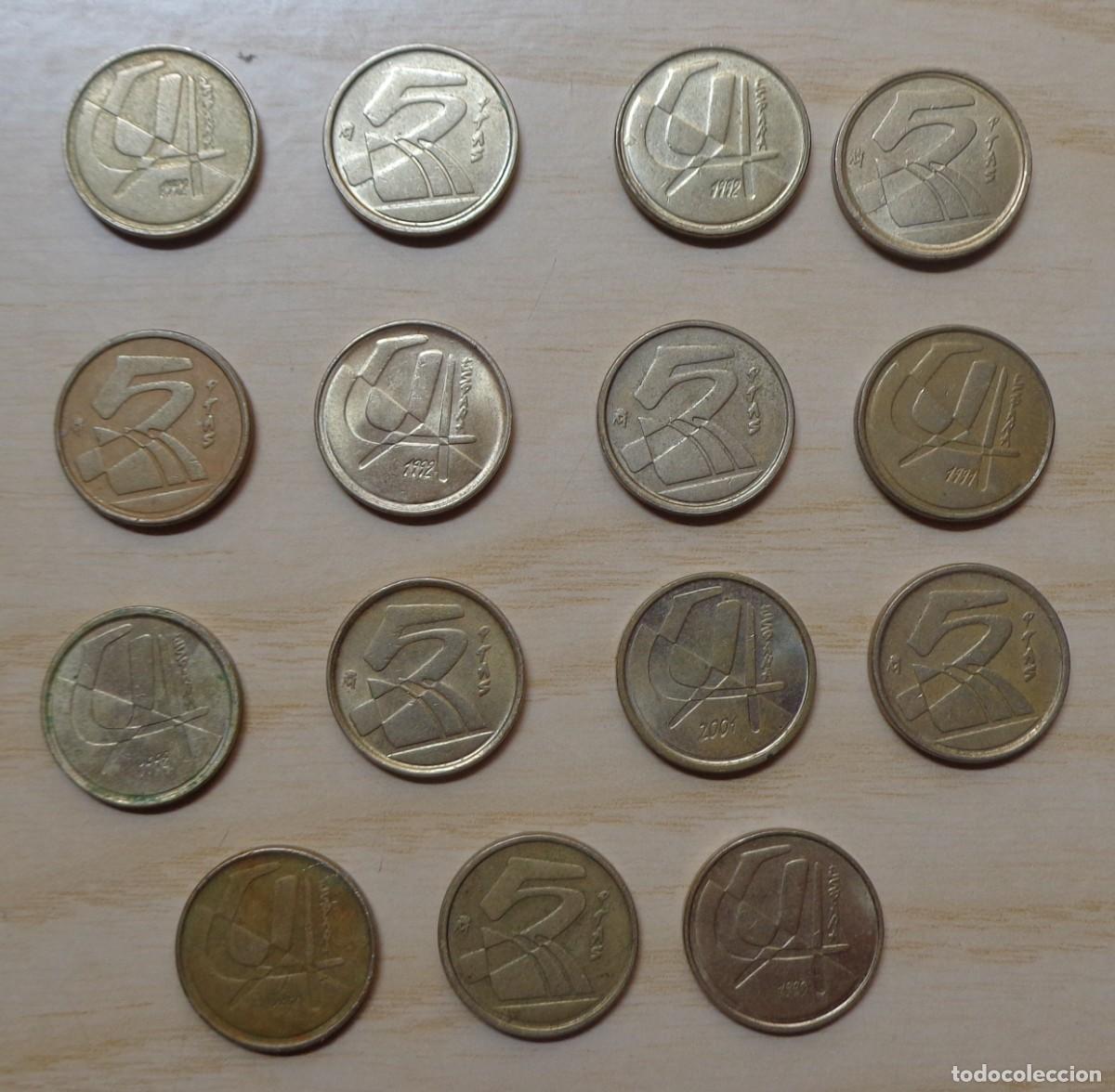 Monedas Juan Carlos I: LOTE DE 15 MONEDAS DE 5 PESETAS, MIRO (1990, 1991, 1992, 1998, 2001)