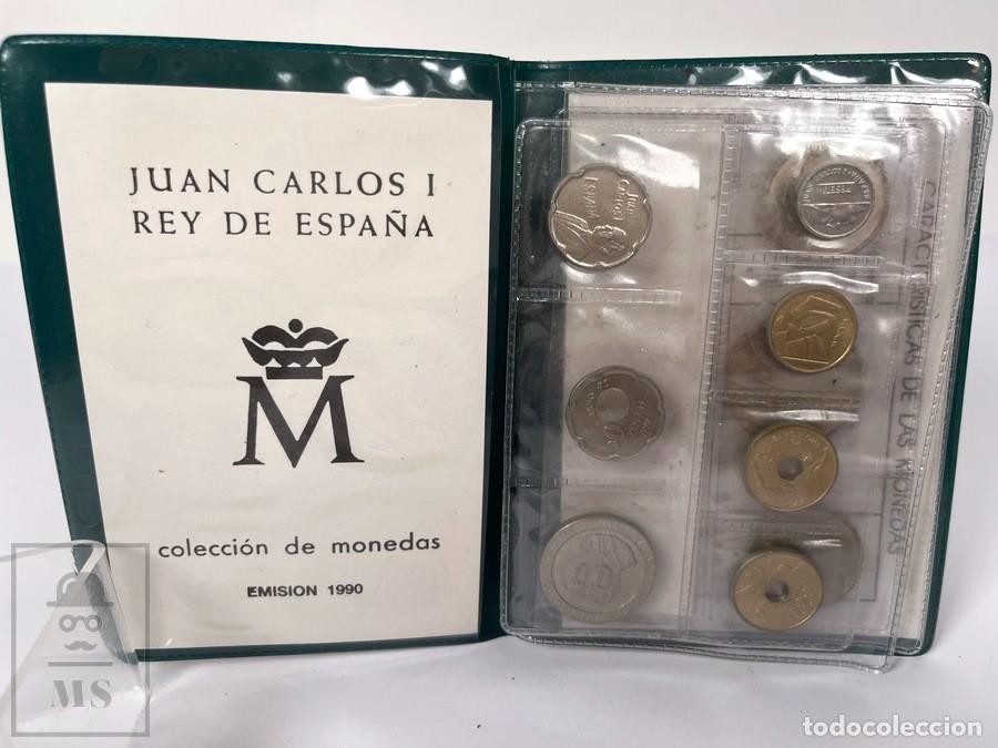 Monedas Juan Carlos I: Cartera Pesetas Serie Numism&aacute;tica - Juan Carlos I 1990 9 Valores - FNMT
