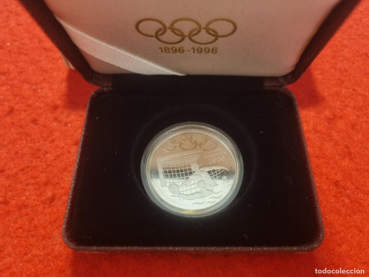 Monedas Juan Carlos I: MONEDA 1000 PESETAS PLATA 1999 JUEGOS OLIMPICOS 2000 WATERPOLO VER CAJA ORIGINAL T