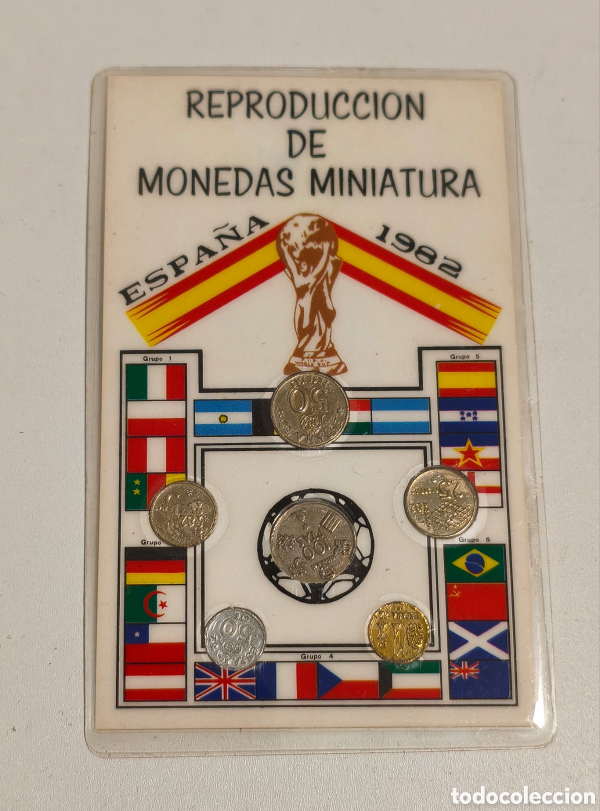 Monedas Juan Carlos I: Reproducci&oacute;n de monedas miniatura Espa&ntilde;a 1982