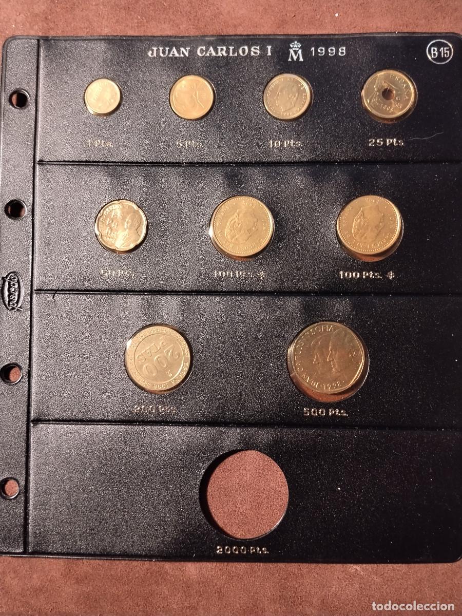 Monedas Juan Carlos I: Panel de monedas de Juan Carlos I &ndash; A&ntilde;o 1998 (excepto 2000 pesetas)