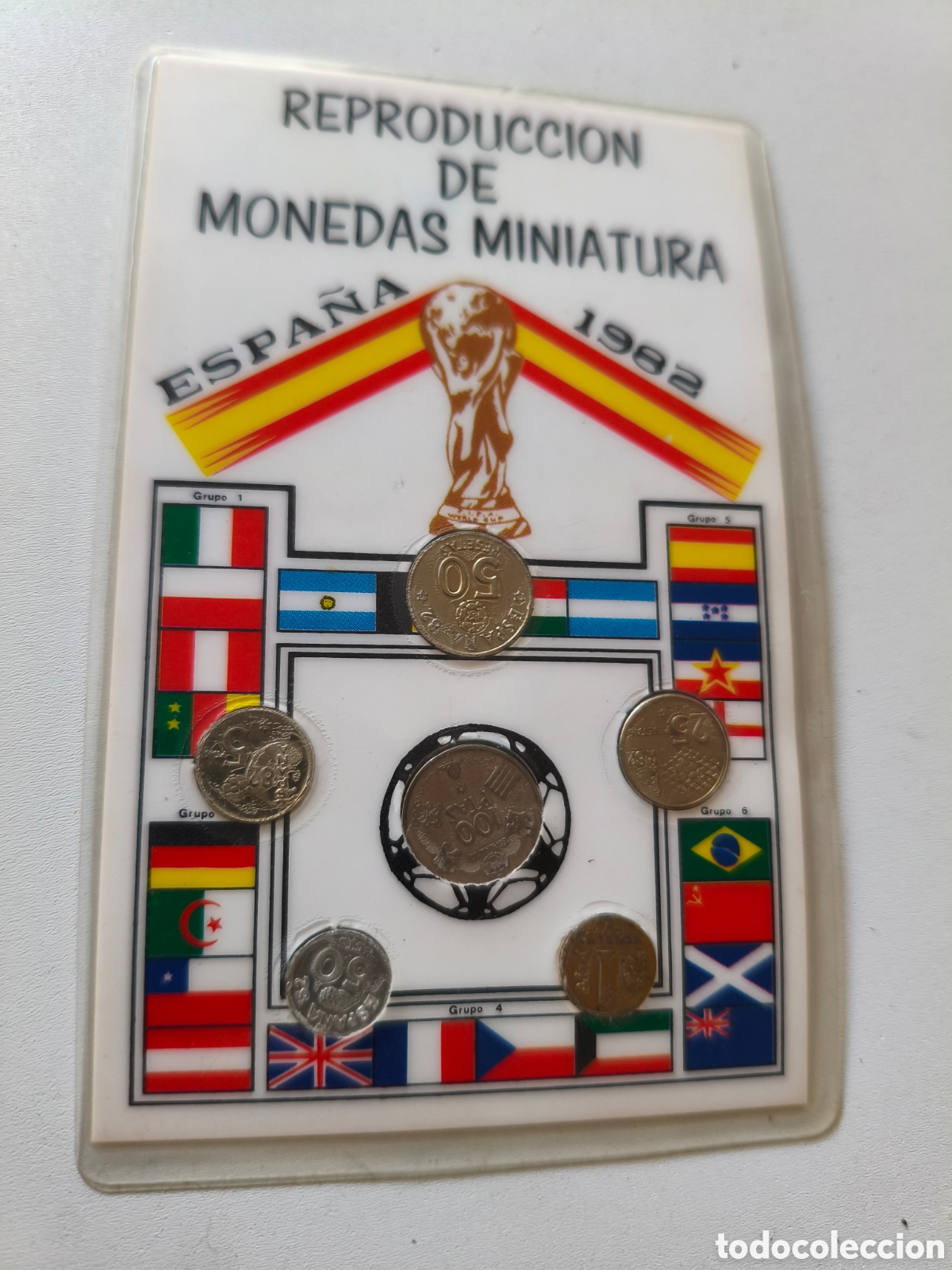 Monedas Juan Carlos I: Reproducci&oacute;n de monedas miniatura Espa&ntilde;a 1982