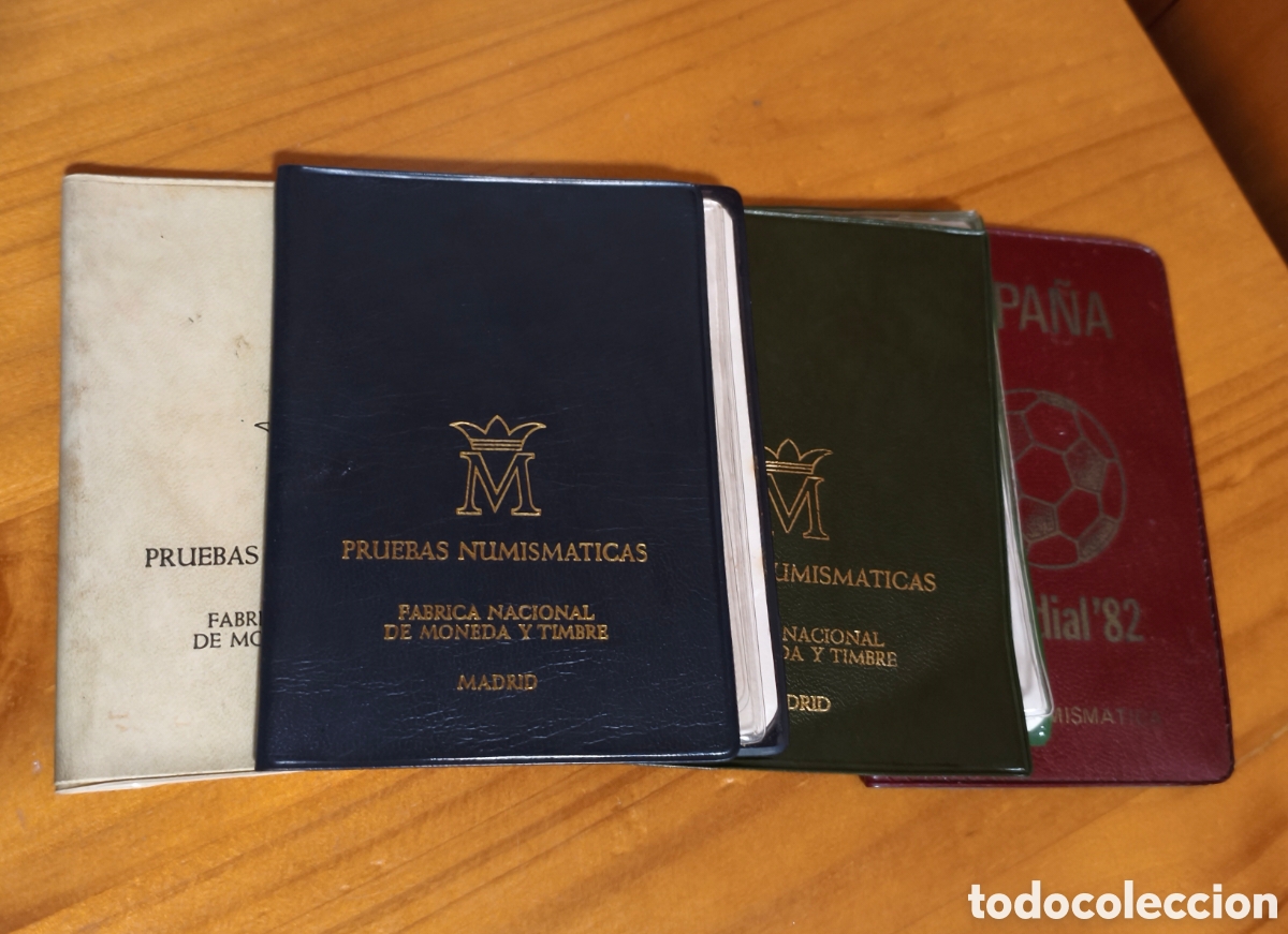 Monedas Juan Carlos I: Lote 4 carteras numism&aacute;ticas FNMT Juan Carlos I