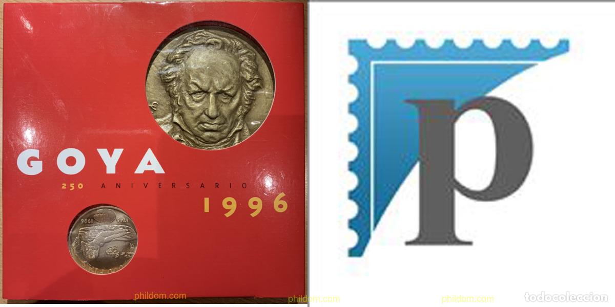 Monedas Juan Carlos I: 2052 ESPA&Ntilde;A 1996 250 ANIVERSARIO GOYA 2000 PTS MEDALLA GOYA