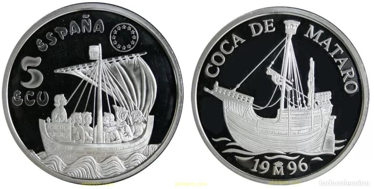 Monedas Juan Carlos I: 5415 ESPA&Ntilde;A 1996 ESPA&Ntilde;A 5 ECU SERIE MARINA ESPA&Ntilde;OLA 1996