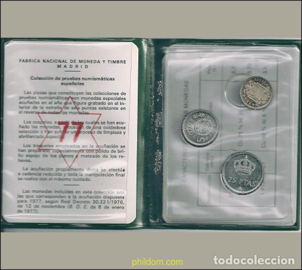 Monedas Juan Carlos I: 545 ESPA&Ntilde;A 1977 CARTERA OFICIAL 1975 ESTRELLA 77- REY